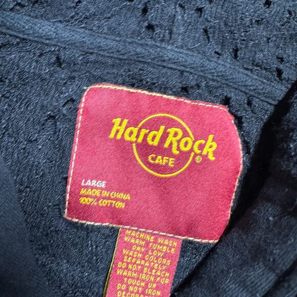 Vintage Y2K Hard Rock Cafe Women's Hoodie Orlando Florida L Zip Halloween - Picture 3 of 9